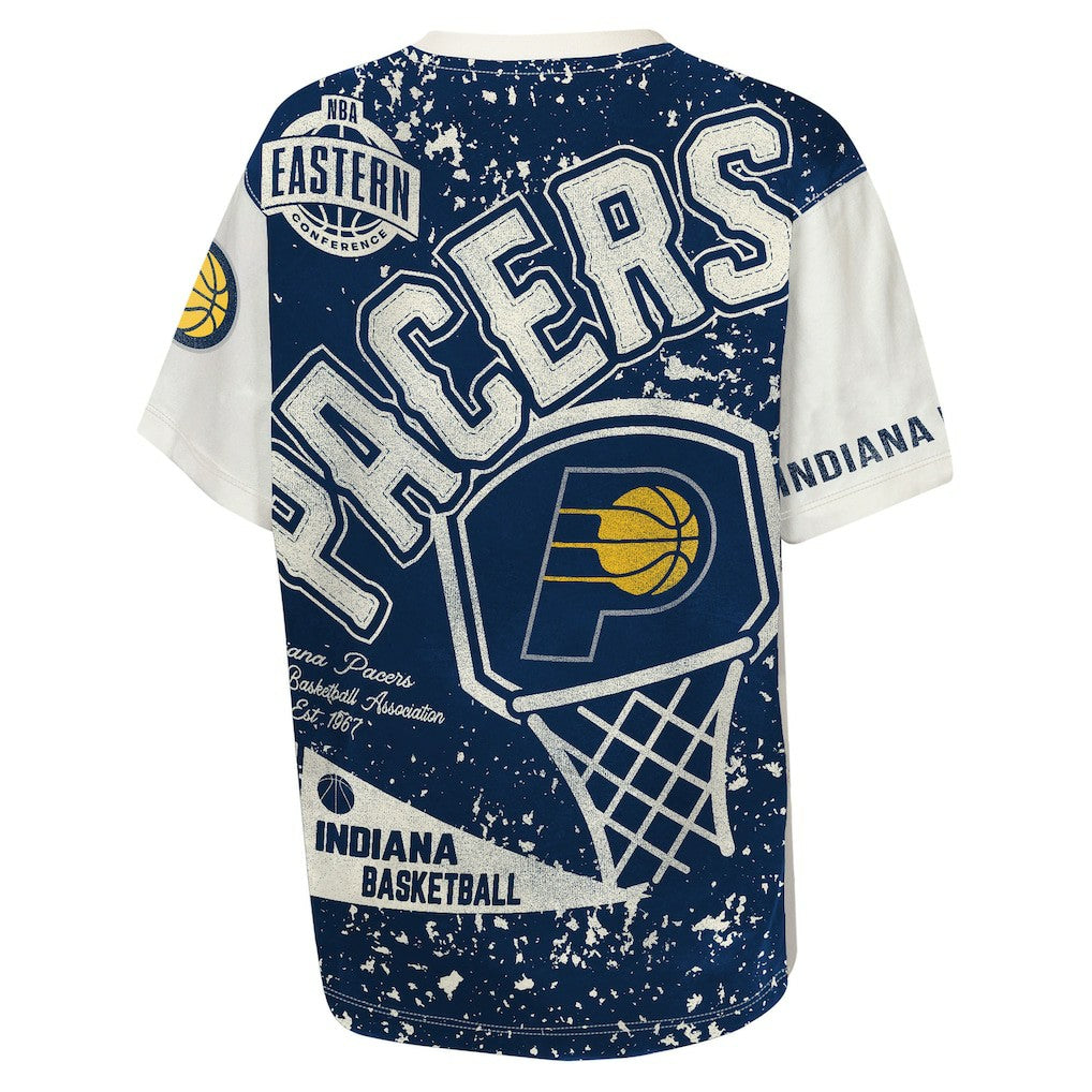 Indiana Pacers Outerstuff Youth Top Player All-Over-Print T-Shirt Cream outlet