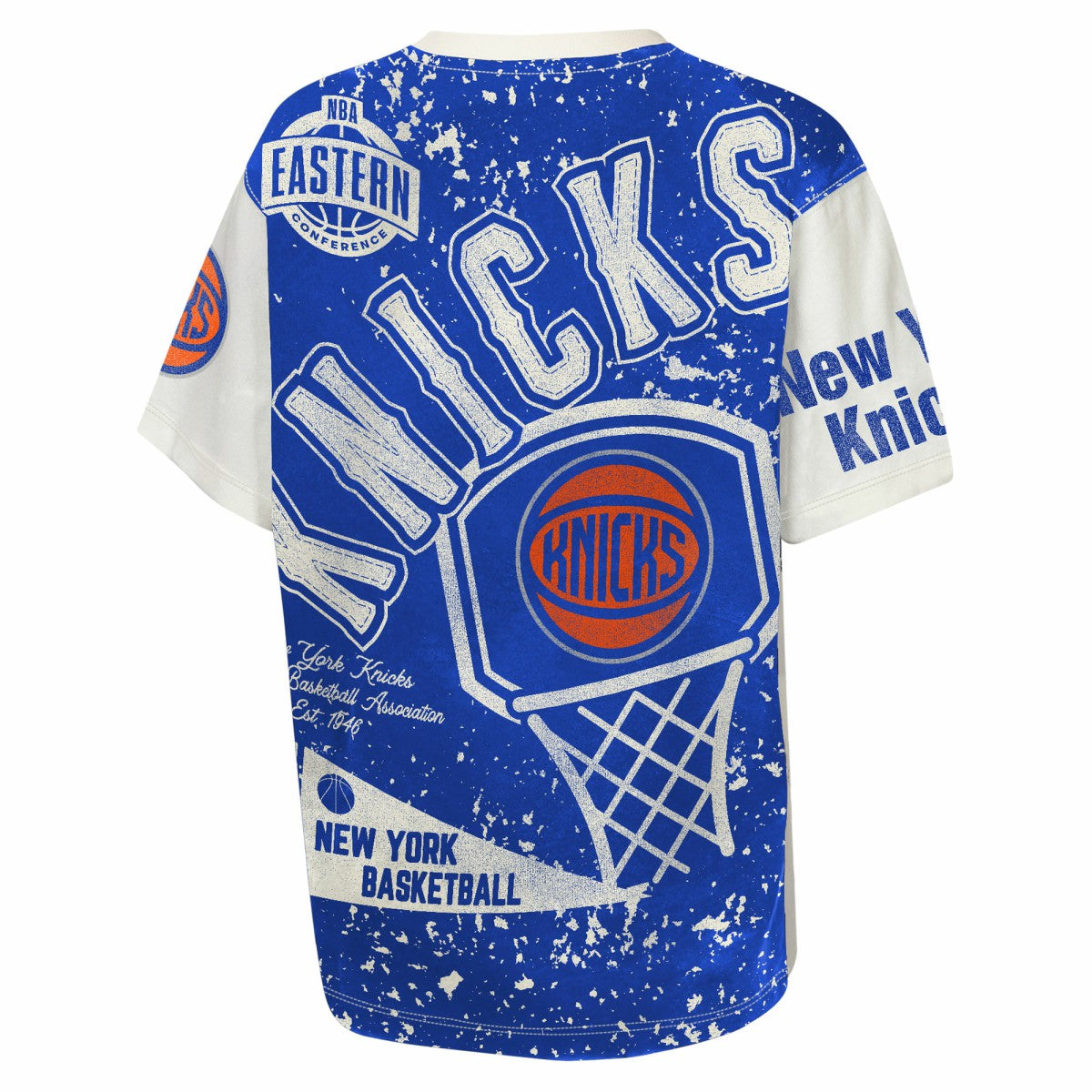 New York Knicks Outerstuff Youth Top Player All-Over-Print T-Shirt Cream