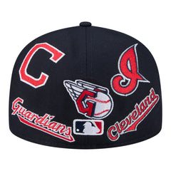 Cleveland Guardians New Era All Over 59FIFTY Fitted Hat - Navy Hats