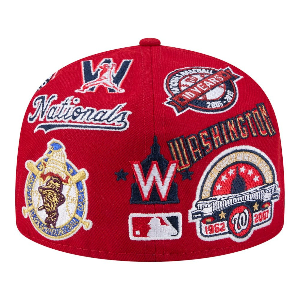 Washington Nationals New Era All Over 59FIFTY Fitted Hat - Red Hats