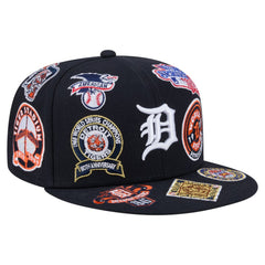Detroit Tigers New Era All Over 59FIFTY Fitted Hat - Navy Hats