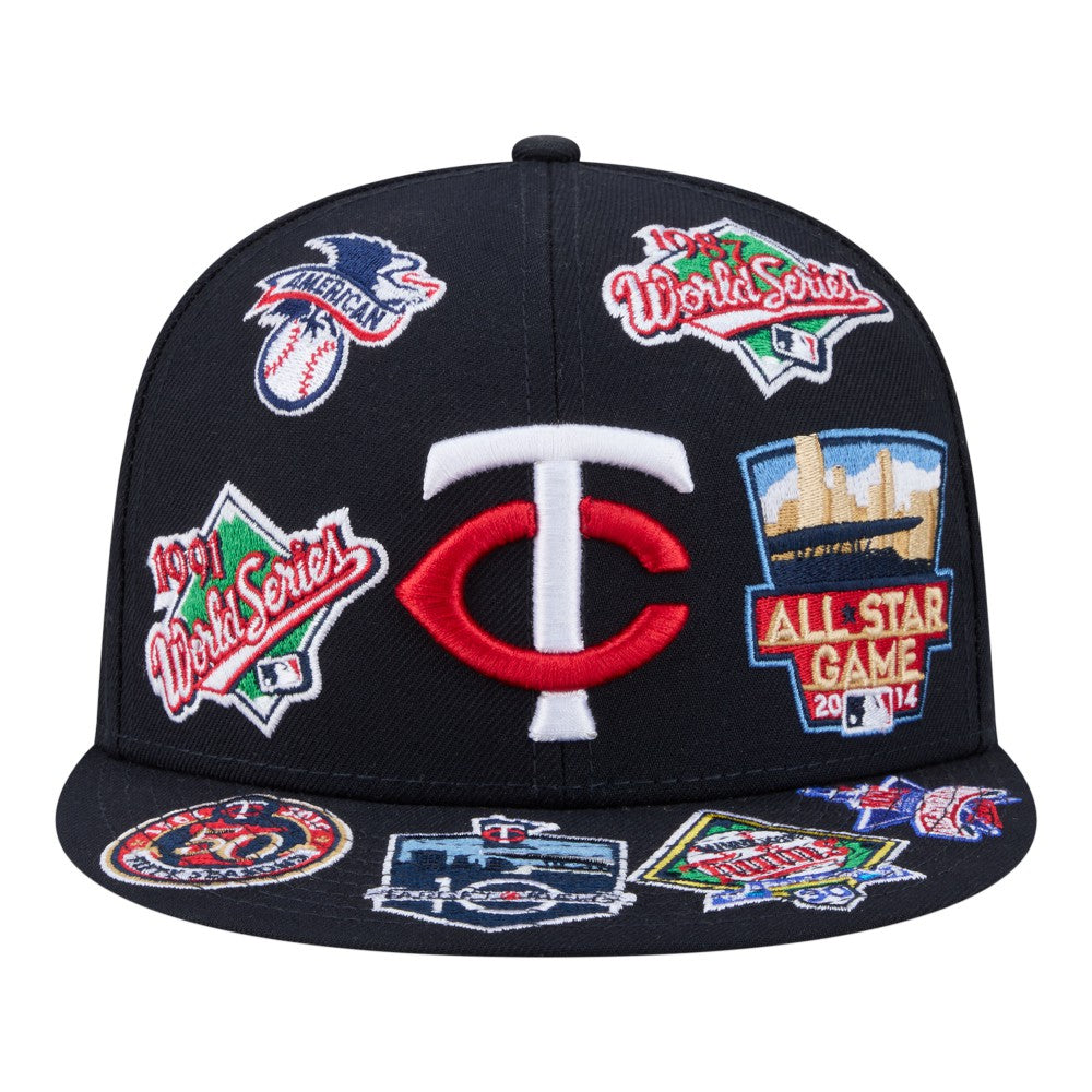 Minnesota Twins New Era All Over 59FIFTY Fitted Hat - Navy Hats