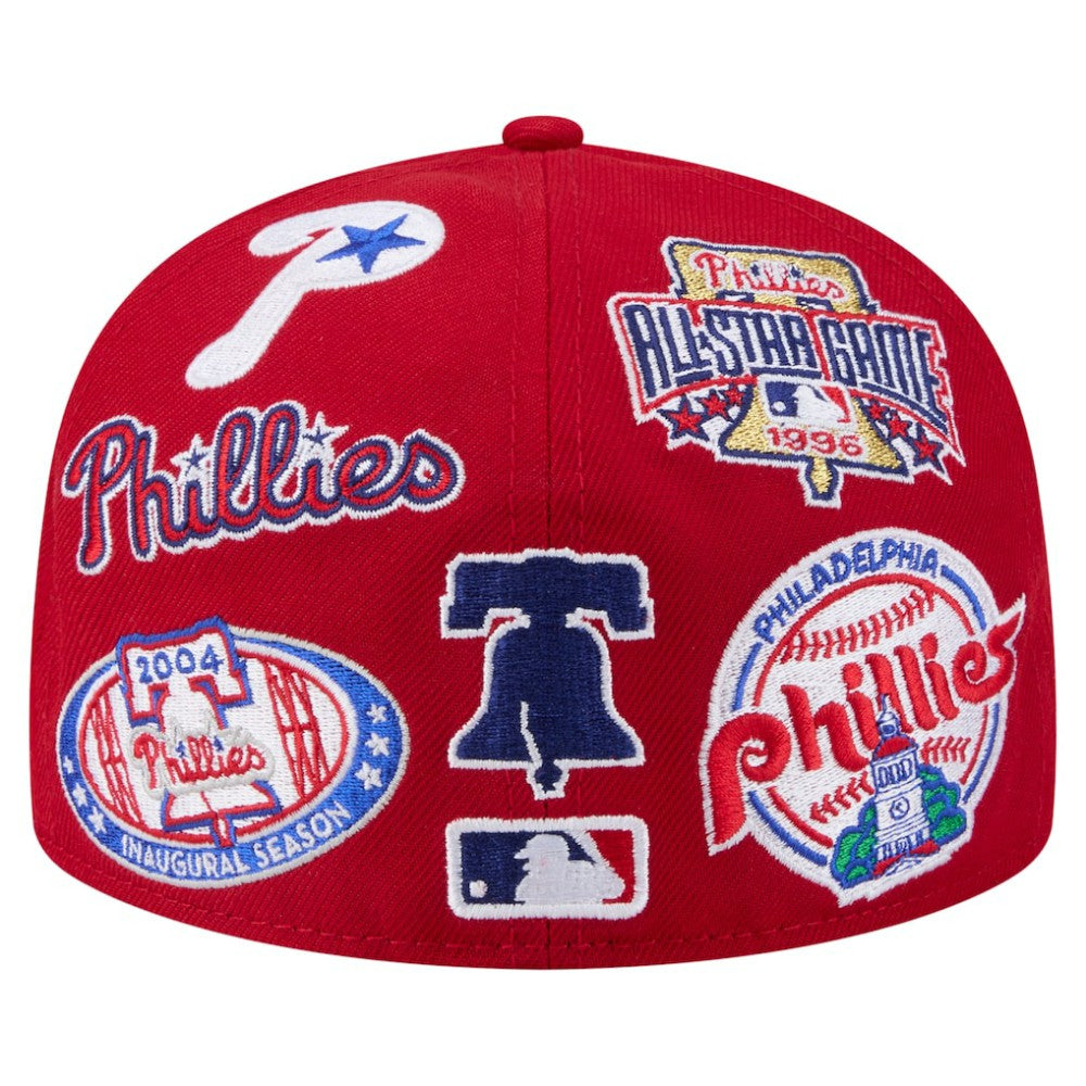 Philadelphia Phillies New Era All Over 59FIFTY Fitted Hat - Red Hats