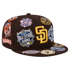 San Diego Padres New Era All Over 59FIFTY Fitted Hat - Brown Hats