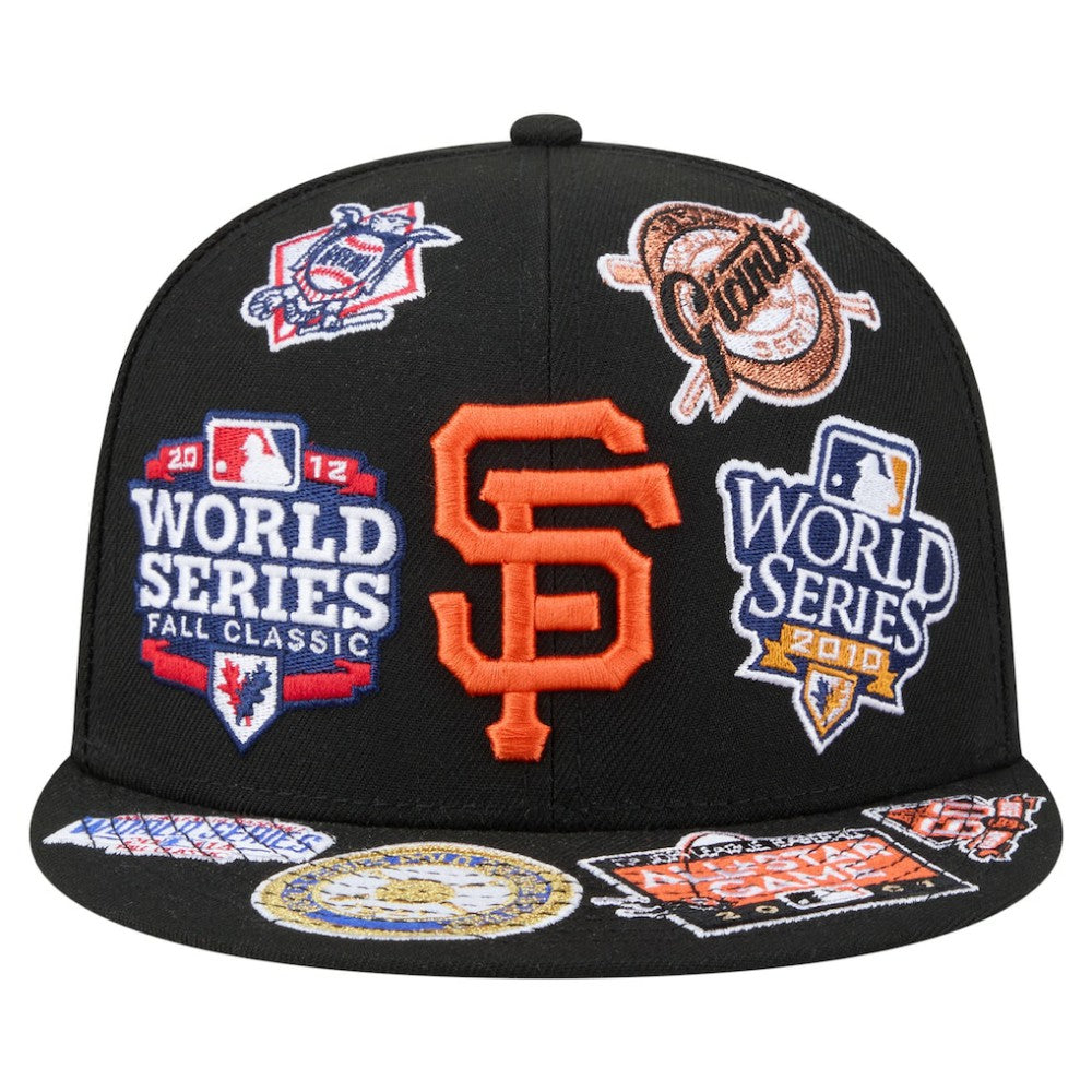 San Francisco Giants New Era All Over 59FIFTY Fitted Hat - Black Hats