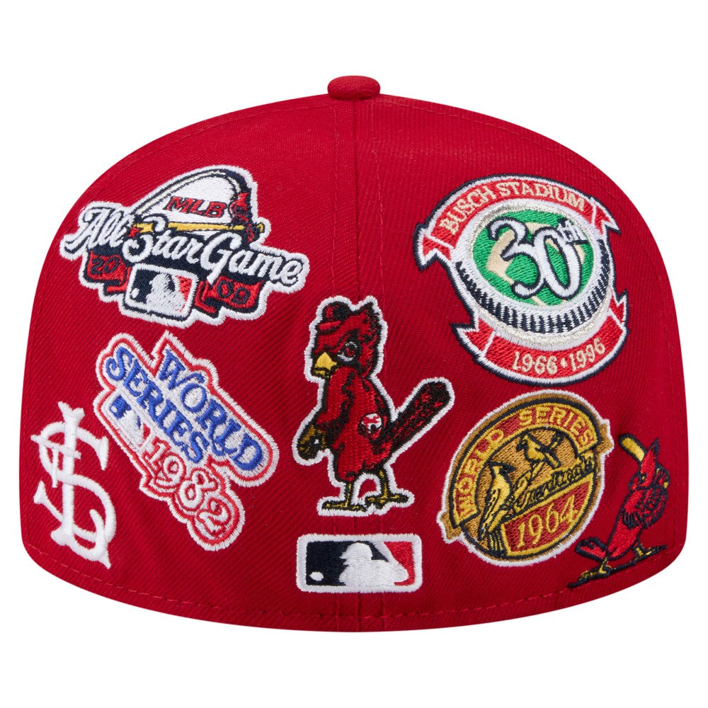St. Louis Cardinals New Era All Over 59FIFTY Fitted Hat - Red Hats