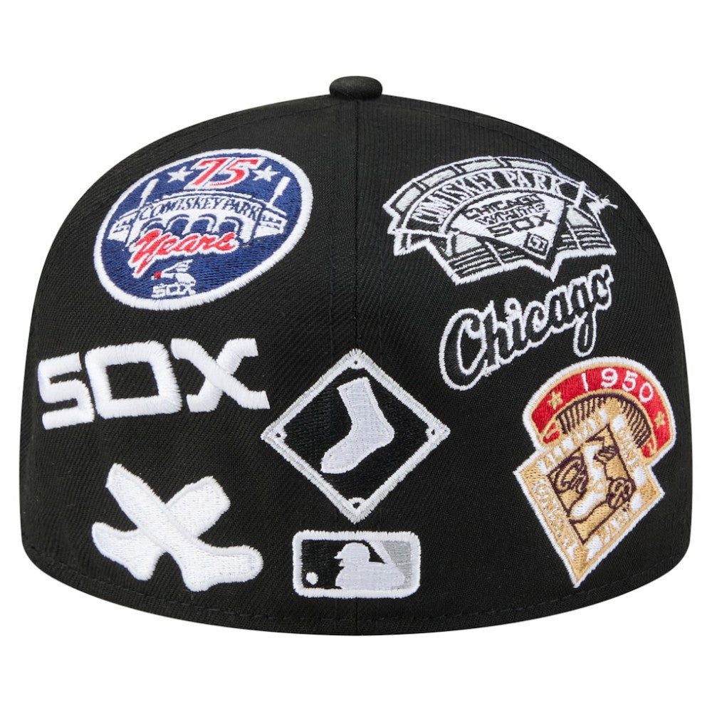 Chicago White Sox New Era All Over 59FIFTY Fitted Hat - Black Hats