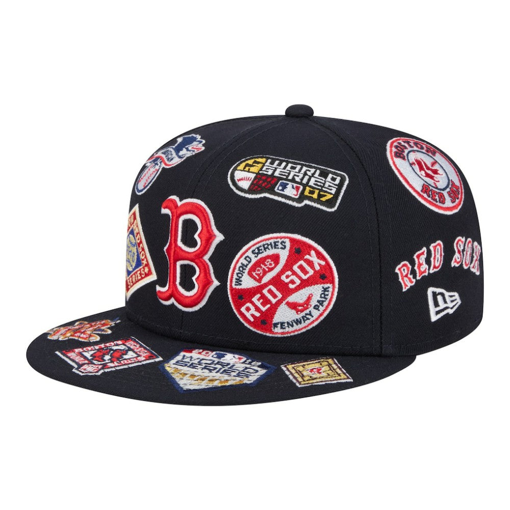 Boston Red Sox New Era All Over 59FIFTY Fitted Hat - Navy Hats