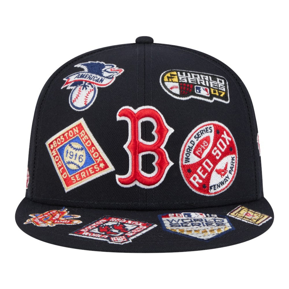 Boston Red Sox New Era All Over 59FIFTY Fitted Hat - Navy Hats