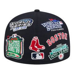 Boston Red Sox New Era All Over 59FIFTY Fitted Hat - Navy Hats