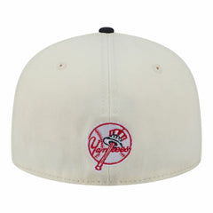 New York Yankees New Era Two-Tone Stitch 59FIFTY Fitted Hat - Cream Hats