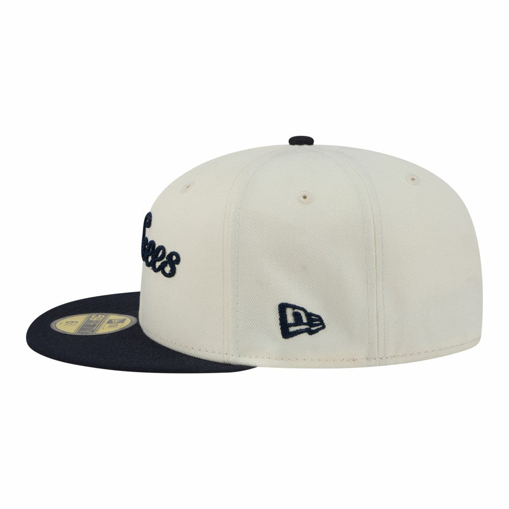 New York Yankees New Era Two-Tone Stitch 59FIFTY Fitted Hat - Cream Hats