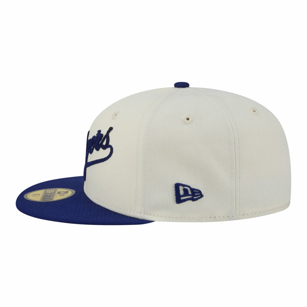 Los Angeles Dodgers New Era Two-Tone Stitch 59FIFTY Fitted Hat - Cream Hats