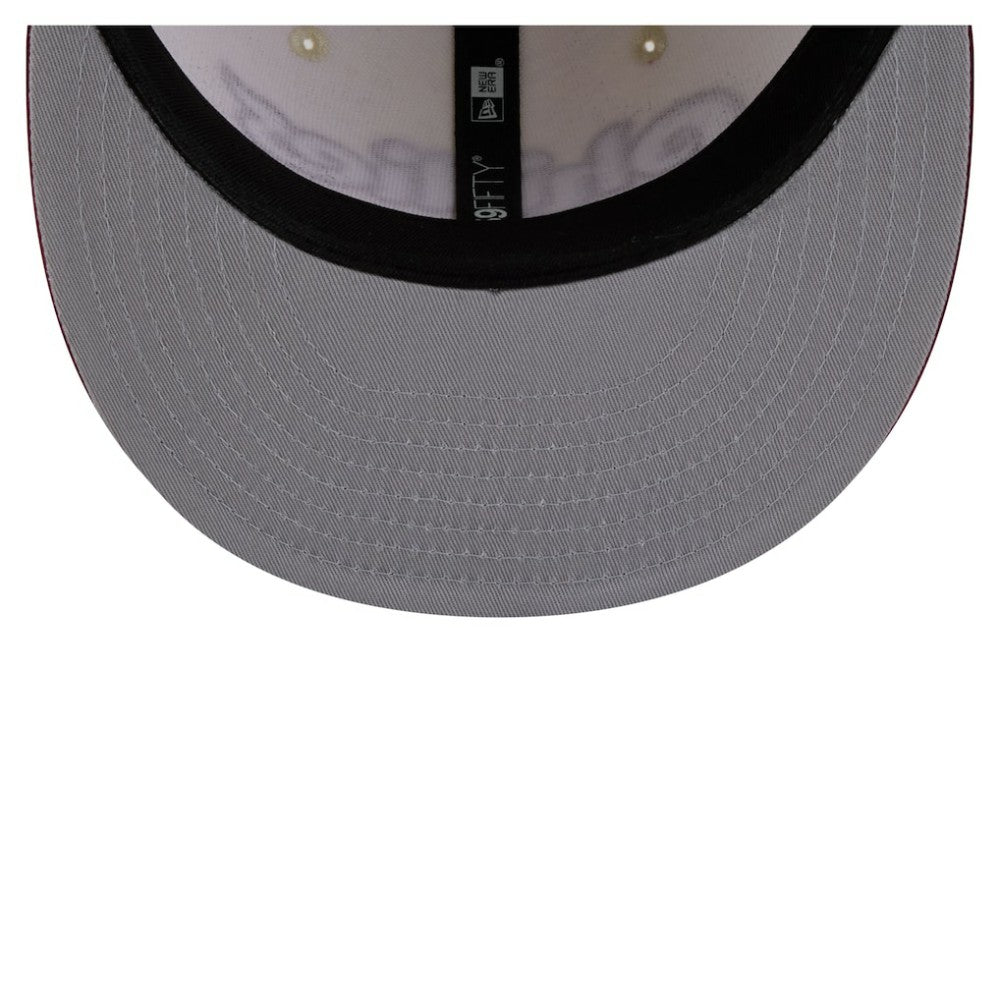 Philadelphia Phillies New Era Two-Tone Stitch 59FIFTY Fitted Hat - Cream Hats