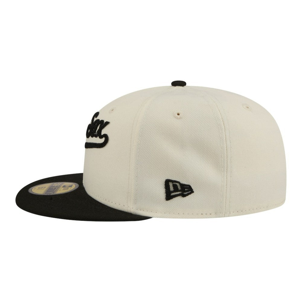 Chicago White Sox New Era Two-Tone Stitch 59FIFTY Fitted Hat - Cream Hats