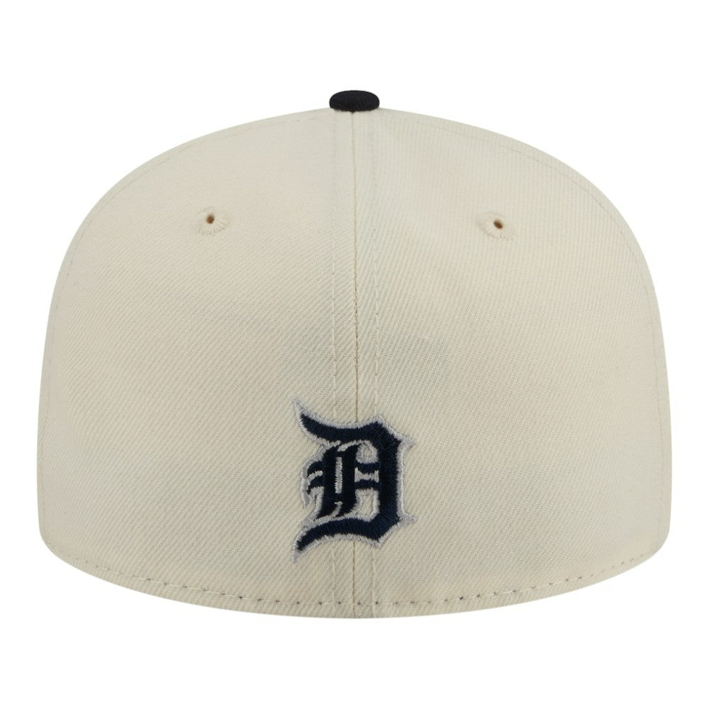 Detroit Tigers New Era Two-Tone Stitch 59FIFTY Fitted Hat - Cream Hats