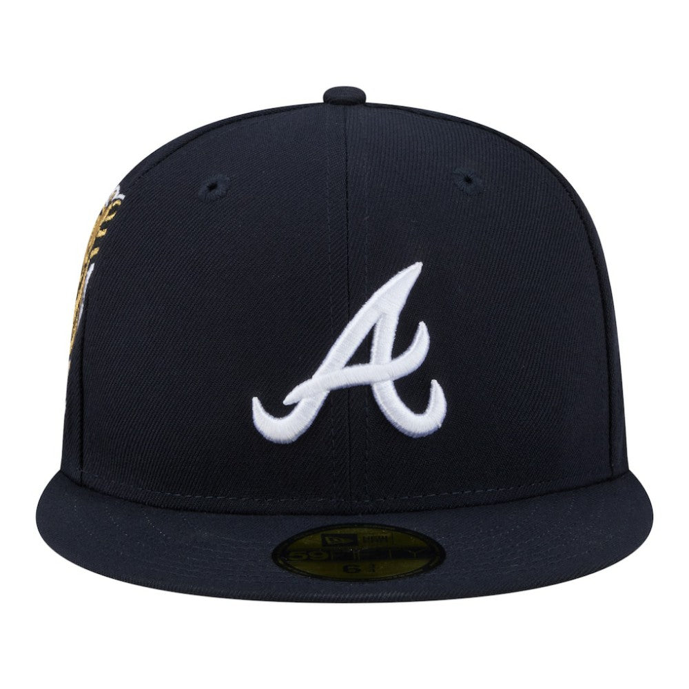 Atlanta Braves New Era Hidden Hit 59FIFTY Fitted Hat - Navy Hats