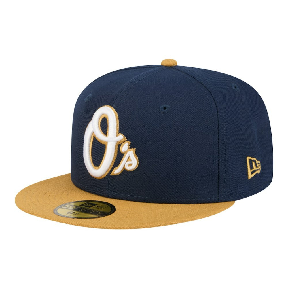 Baltimore Orioles New Era Two-Tone Color Pack 59FIFTY Fitted Hat - Navy/Khaki Hats
