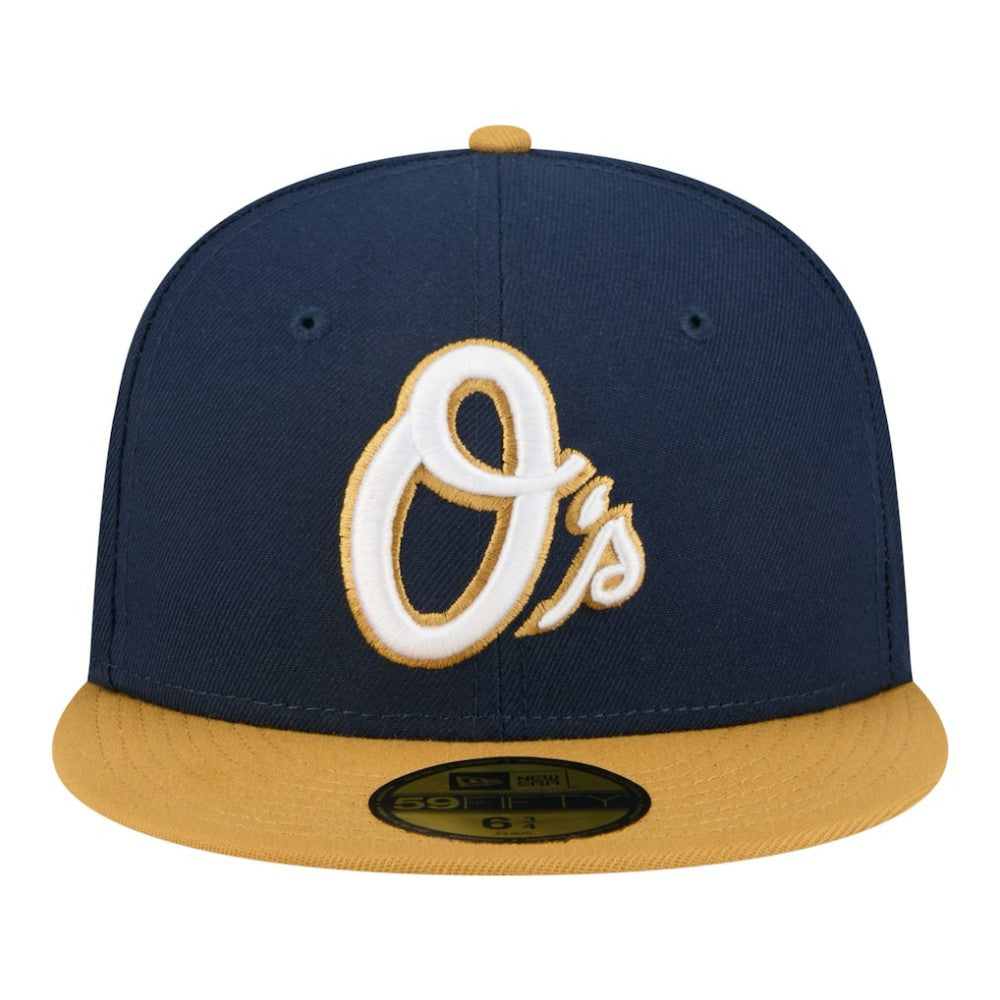 Baltimore Orioles New Era Two-Tone Color Pack 59FIFTY Fitted Hat - Navy/Khaki Hats