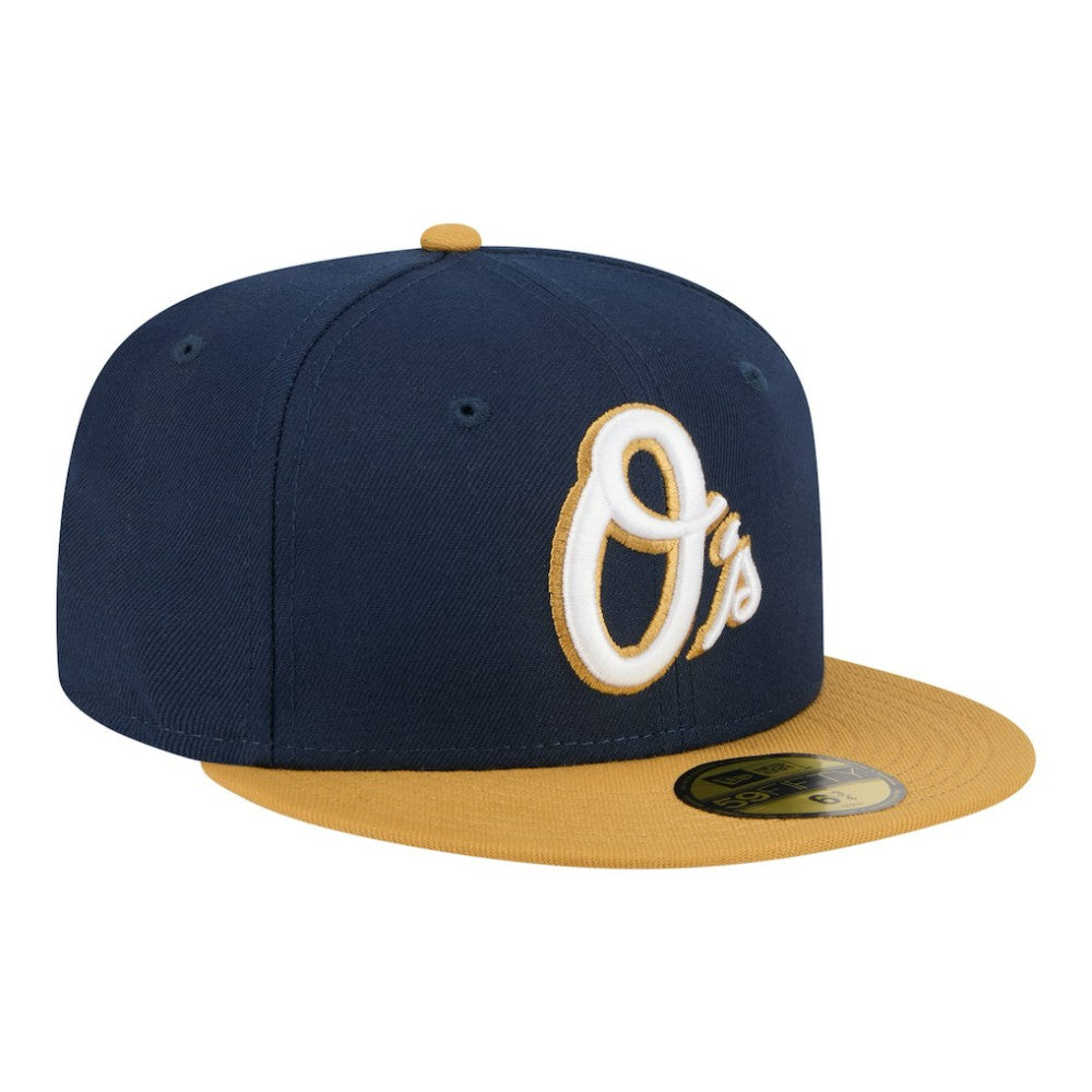 Baltimore Orioles New Era Two-Tone Color Pack 59FIFTY Fitted Hat - Navy/Khaki Hats