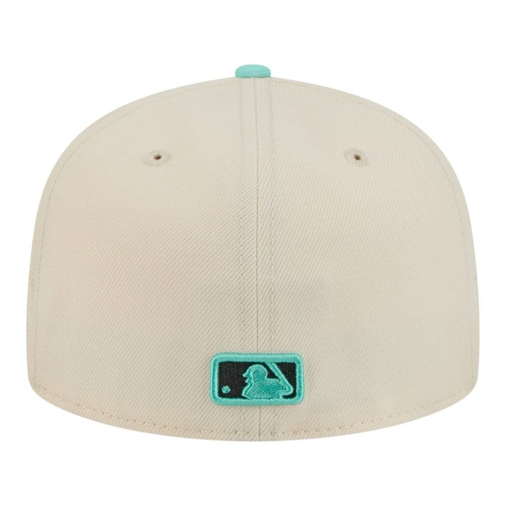 Chicago Cubs New Era Two-Tone Color Pack 59FIFTY Fitted Hat - Light Beige/Turquoise Hats