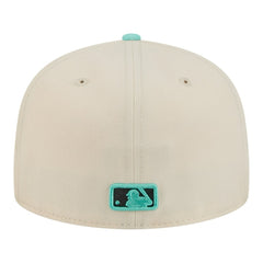 Chicago Cubs New Era Two-Tone Color Pack 59FIFTY Fitted Hat - Light Beige/Turquoise Hats