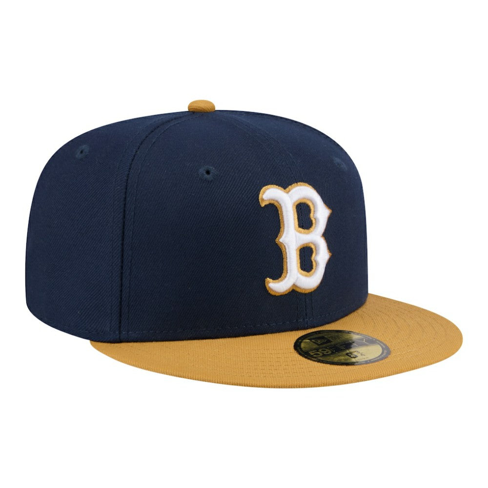 Boston Red Sox New Era Two-Tone Color Pack 59FIFTY Fitted Hat - Navy/Khaki Hats