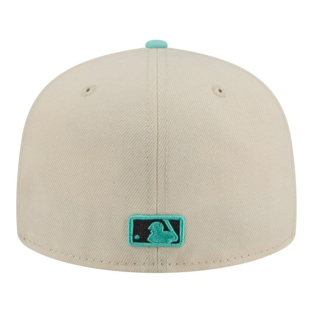 Cincinnati Reds New Era Two-Tone Color Pack 59FIFTY Fitted Hat - Light Beige/Turquoise Hats