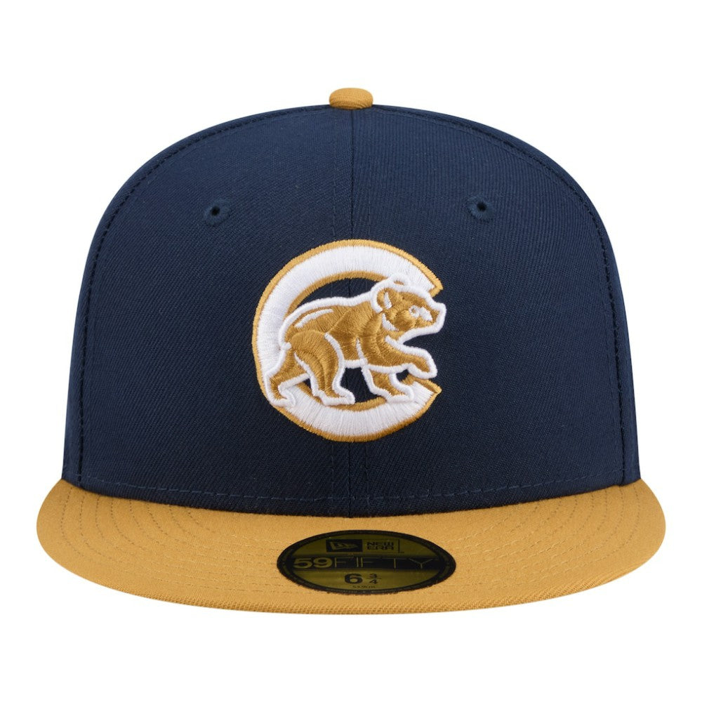 Chicago Cubs New Era Two-Tone Color Pack 59FIFTY Fitted Hat - Navy/Khaki Hats