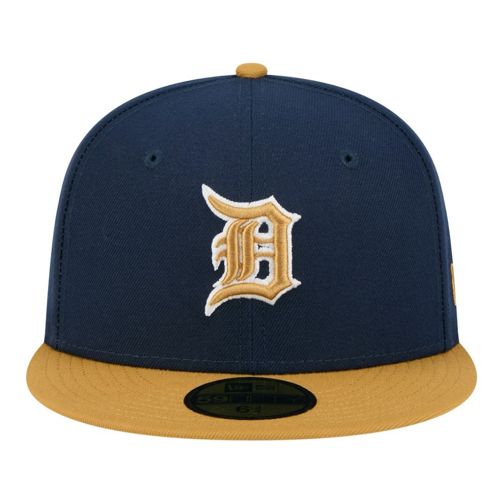 Detroit Tigers New Era Two-Tone Color Pack 59FIFTY Fitted Hat - Navy/Khaki Hats