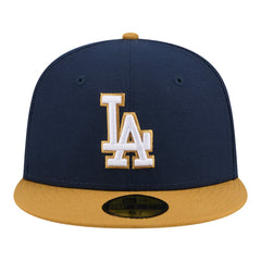 Los Angeles Dodgers New Era Two-Tone Color Pack 59FIFTY Fitted Hat - Navy/Khaki Hats