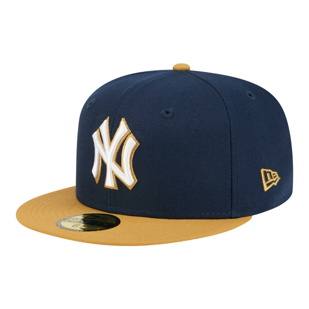 New York Yankees New Era Two-Tone Color Pack 59FIFTY Fitted Hat - Navy/Khaki Hats