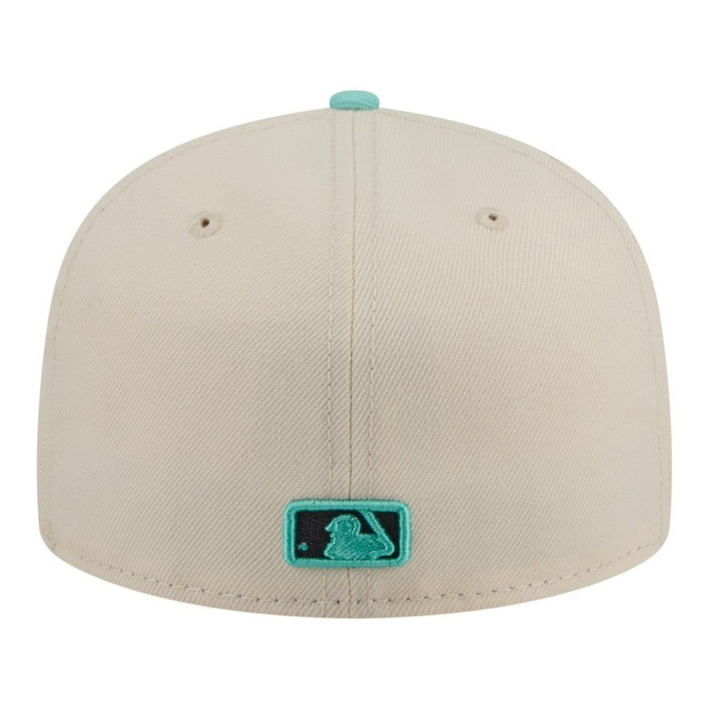 Philadelphia Phillies New Era Two-Tone Color Pack 59FIFTY Fitted Hat - Light Beige/Turquoise Hats