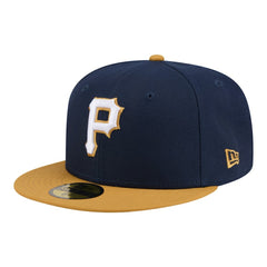 Pittsburgh Pirates New Era Two-Tone Color Pack 59FIFTY Fitted Hat - Navy/Khaki Hats