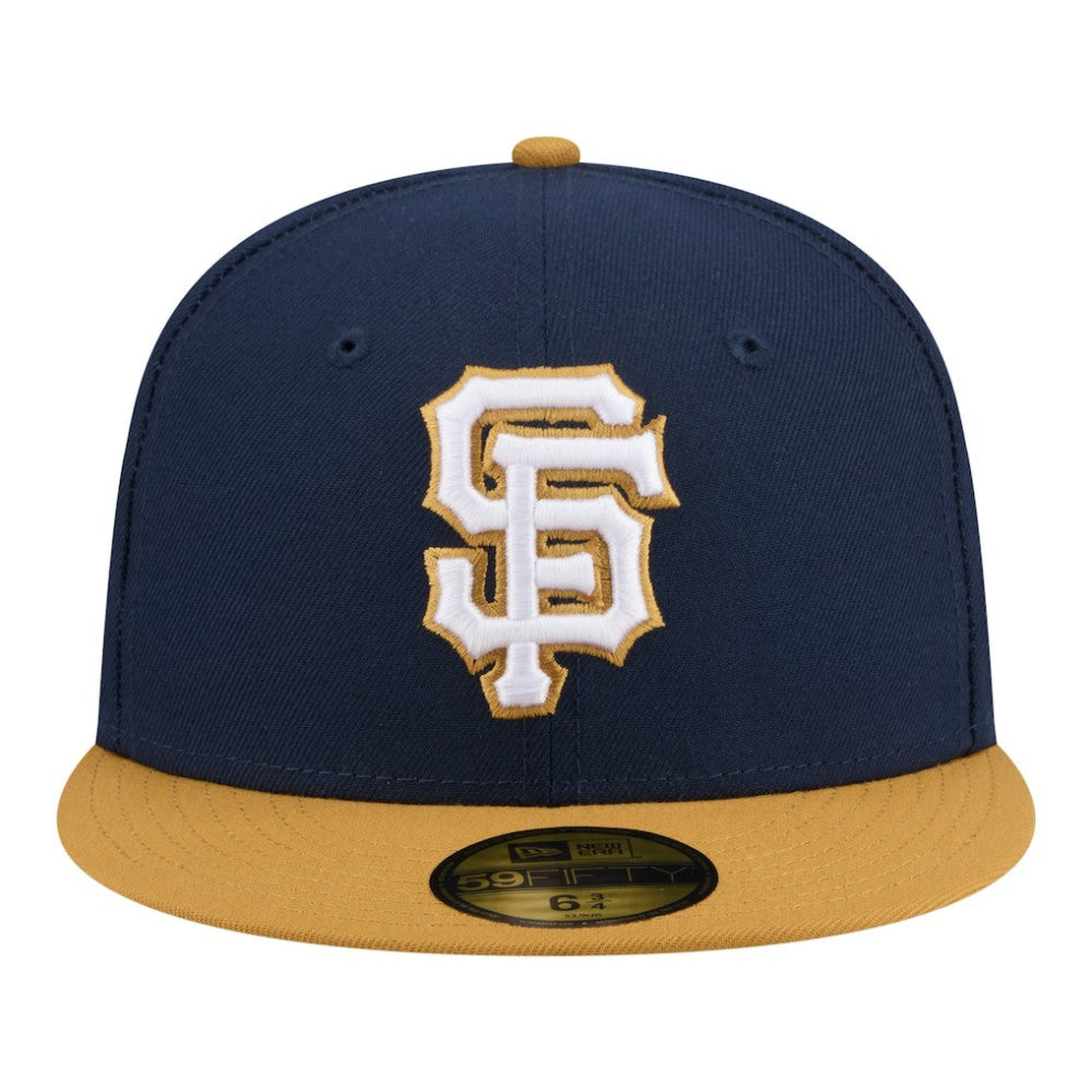 San Francisco Giants New Era Two-Tone Color Pack 59FIFTY Fitted Hat - Navy/Khaki Hats