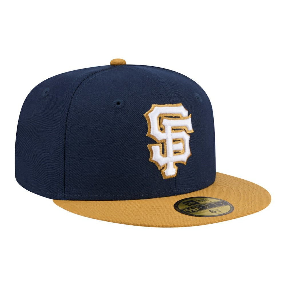 San Francisco Giants New Era Two-Tone Color Pack 59FIFTY Fitted Hat - Navy/Khaki Hats