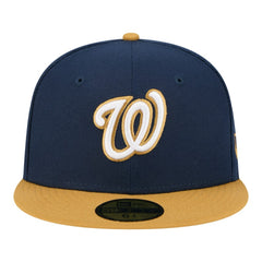 Washington Nationals New Era Two-Tone Color Pack 59FIFTY Fitted Hat - Navy/Khaki Hats