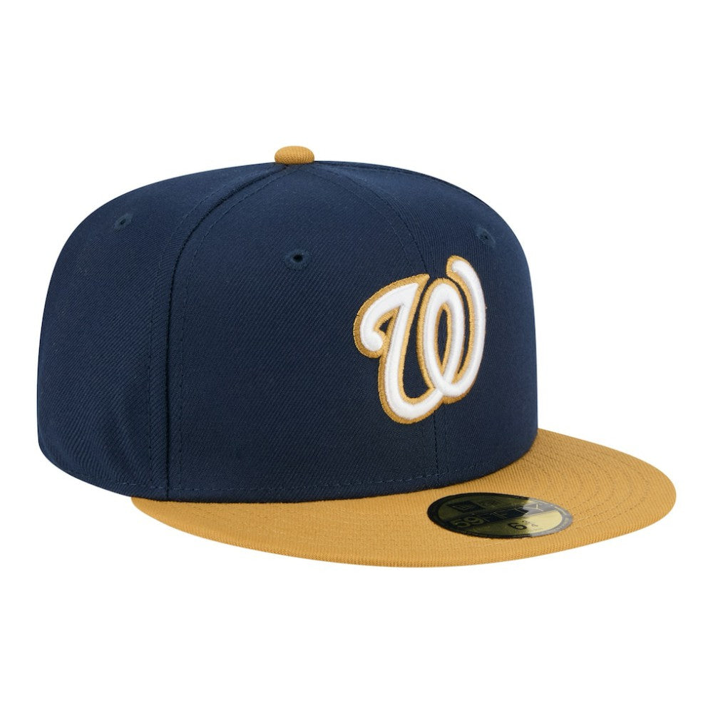Washington Nationals New Era Two-Tone Color Pack 59FIFTY Fitted Hat - Navy/Khaki Hats