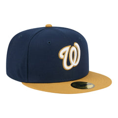 Washington Nationals New Era Two-Tone Color Pack 59FIFTY Fitted Hat - Navy/Khaki Hats