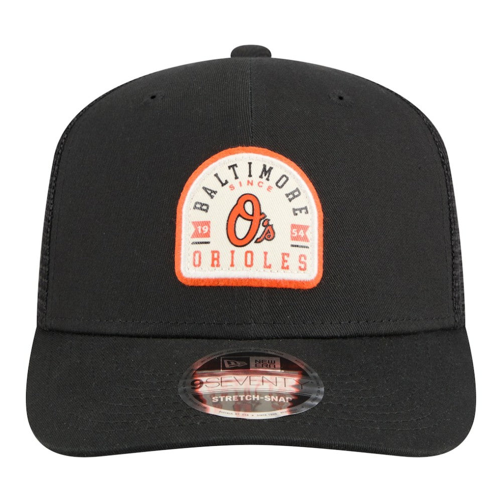 Baltimore Orioles New Era Alternate Logo Contest 9SEVENTY Adjustable Trucker Hat - Black Hats