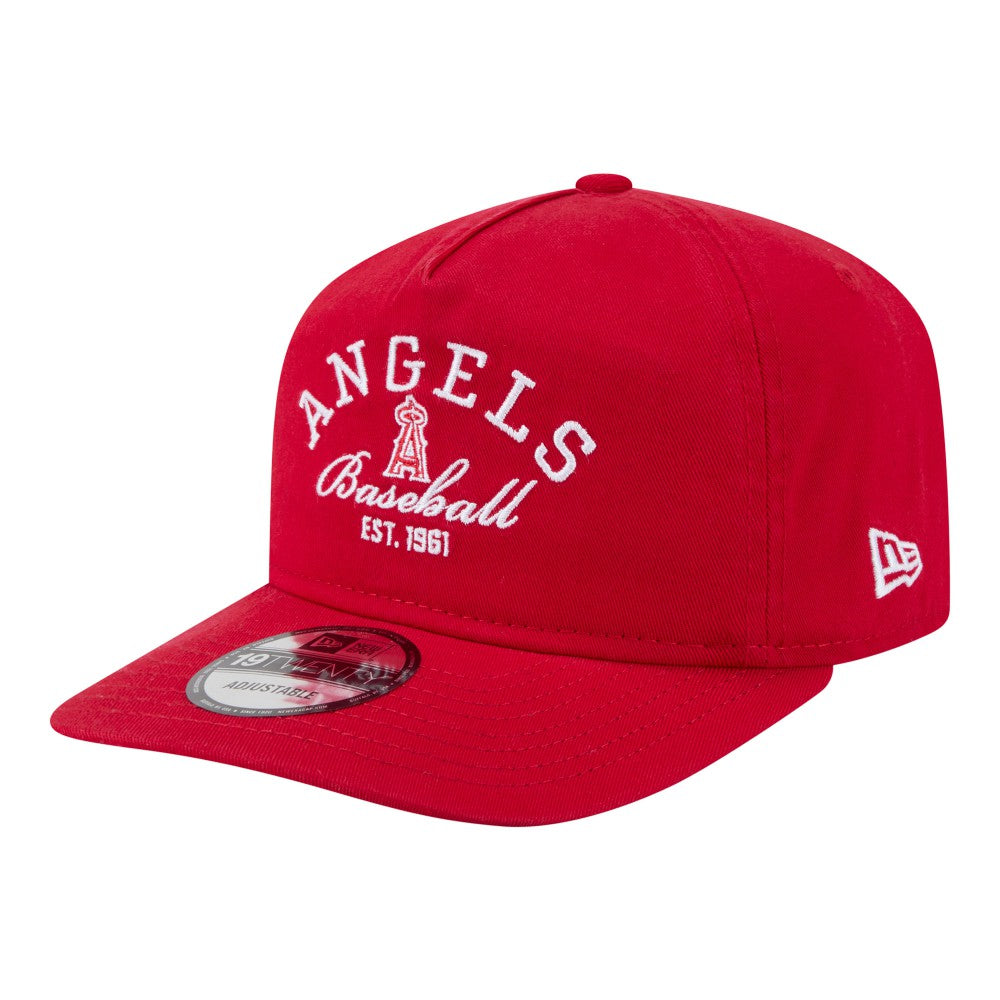 Los Angeles Angels New Era Stacked 19TWENTY Adjustable Hat - Red Hats