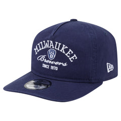 Milwaukee Brewers New Era Stacked 19TWENTY Adjustable Hat - Navy Hats