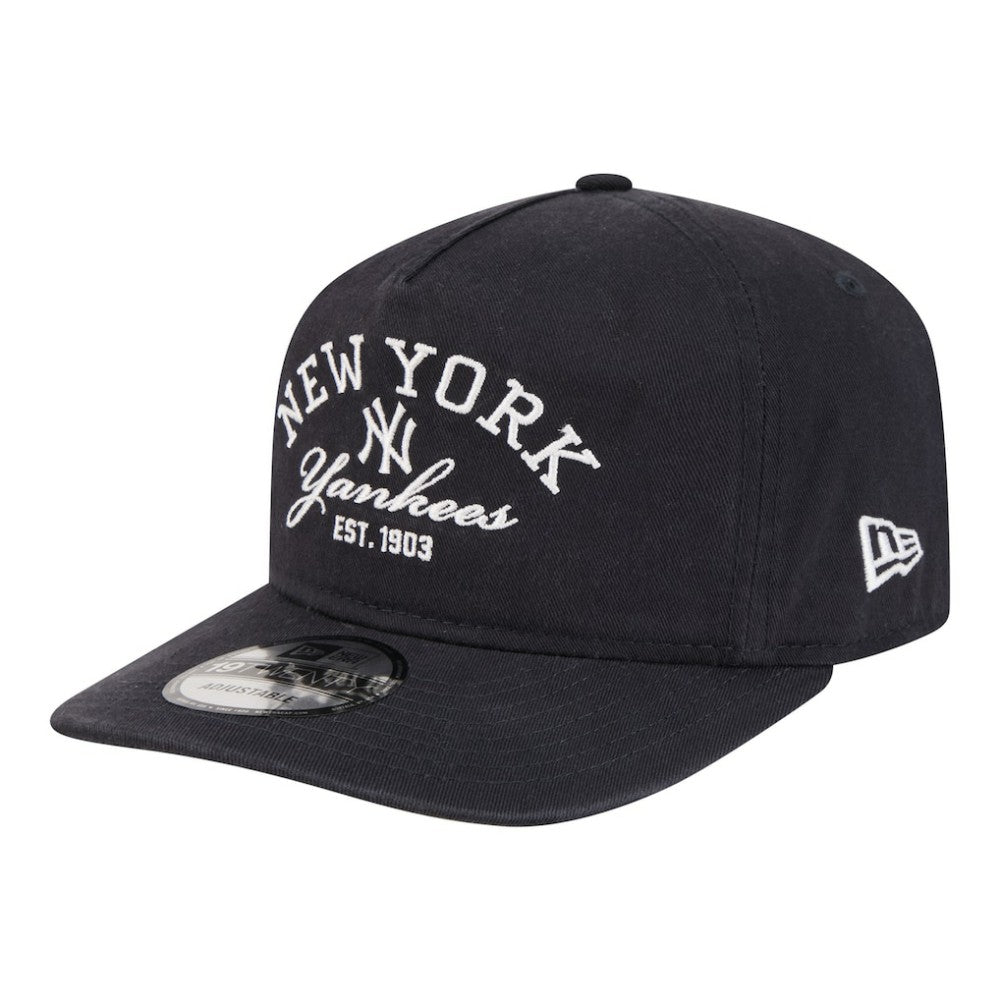 New York Yankees New Era Stacked 19TWENTY Adjustable Hat - Navy Hats