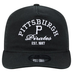 Pittsburgh Pirates New Era Stacked 19TWENTY Adjustable Hat - Black Hats