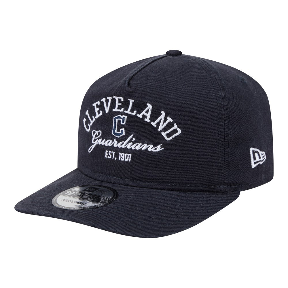 Cleveland Guardians New Era Stacked 19TWENTY Adjustable Hat - Navy Hats