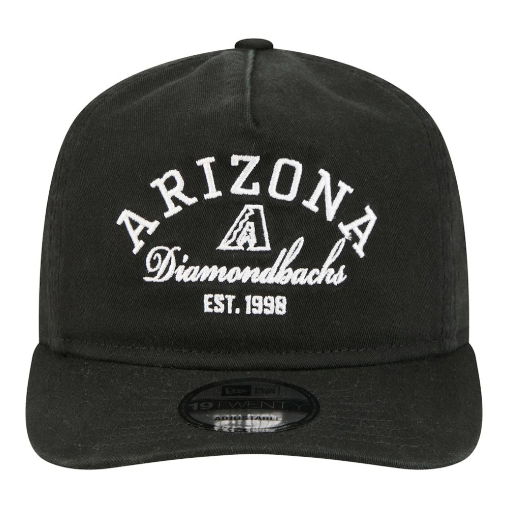 Arizona Diamondbacks New Era Stacked 19TWENTY Adjustable Hat - Black Hats