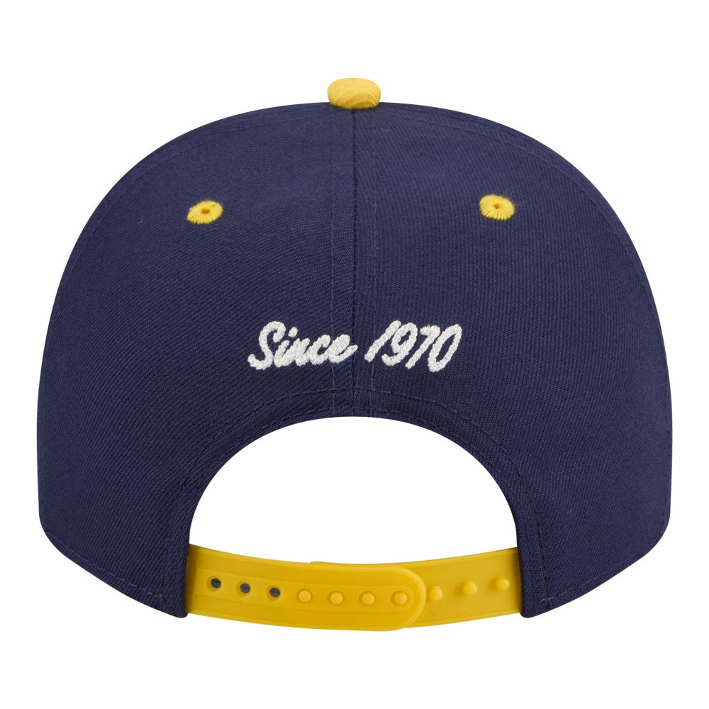 Milwaukee Brewers New Era Arched A-Frame 9FIFTY Adjustable Hat - Navy/Gold Hats
