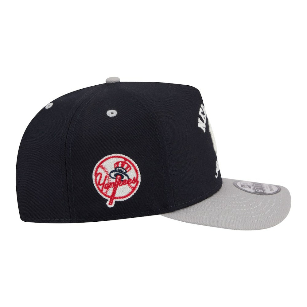 New York Yankees New Era Arched A-Frame 9FIFTY Adjustable Hat - Navy Hats