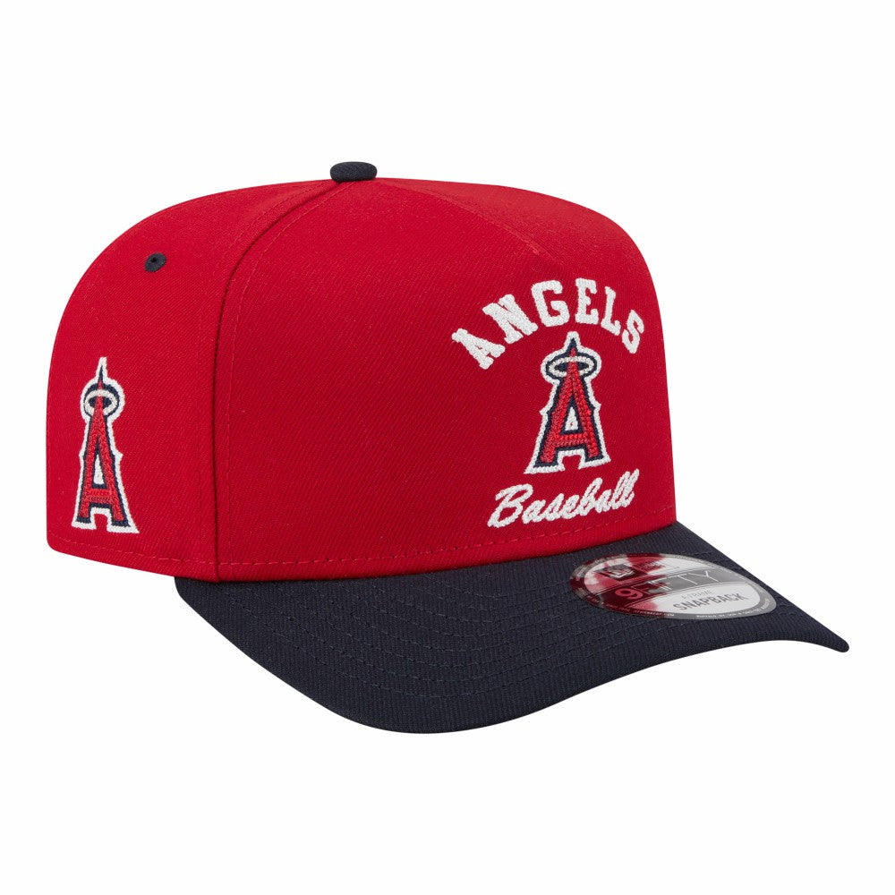Los Angeles Angels New Era Arched A-Frame 9FIFTY Adjustable Hat - Red/Navy Hats