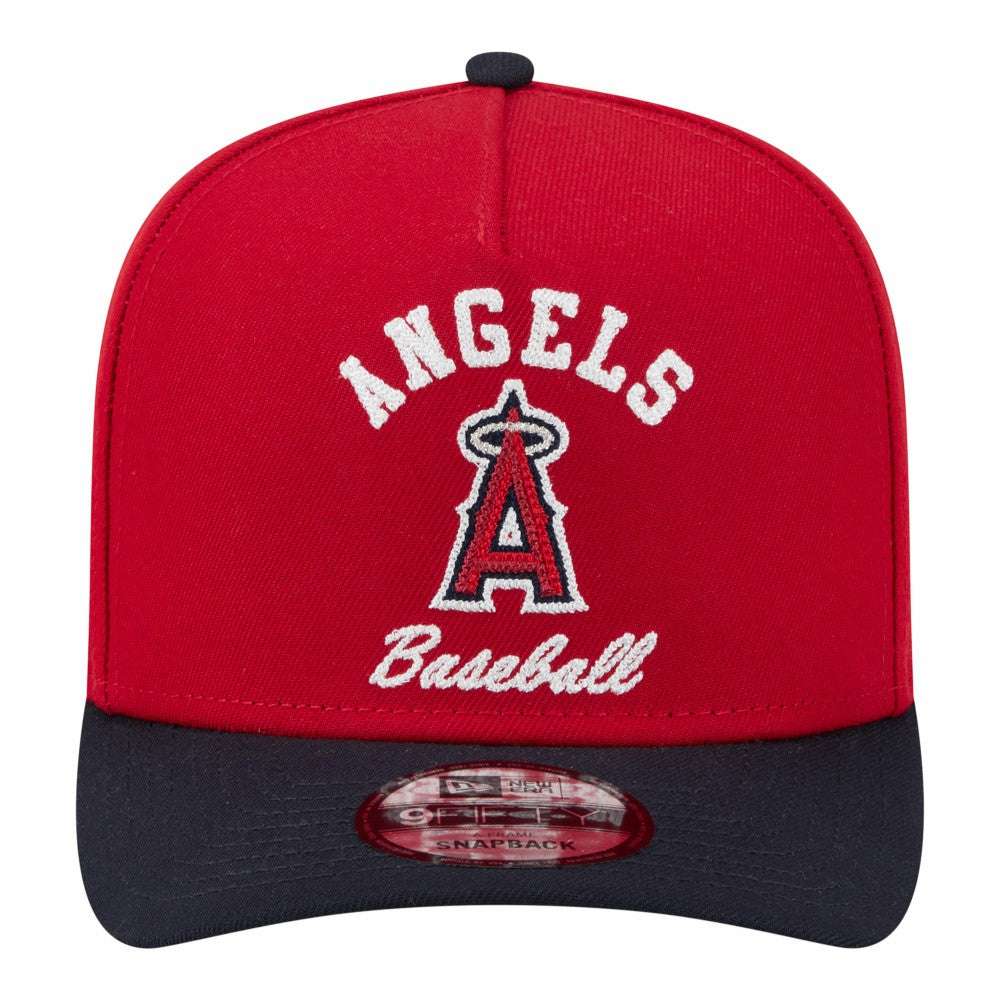 Los Angeles Angels New Era Arched A-Frame 9FIFTY Adjustable Hat - Red/Navy Hats
